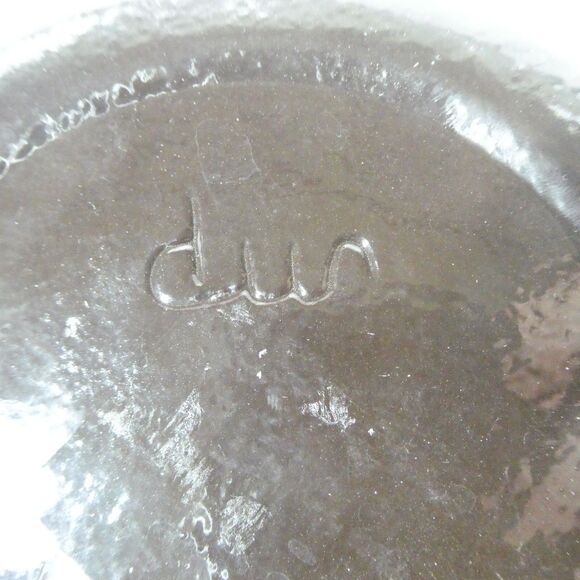 Black Ceramic Bowl Pot w/Blue Squares Geometric Signed Vtg MCM Blackware Native? - Picture 14 of 16